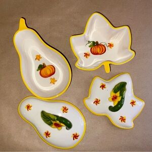 Temp-tations by Tara Pumpkin Patch collections ramekins - leaf and squash